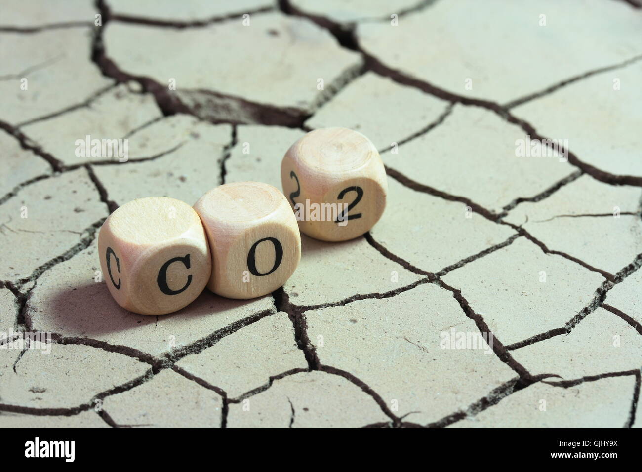 Trockenheit Emission Treibhauseffekt Stockfoto