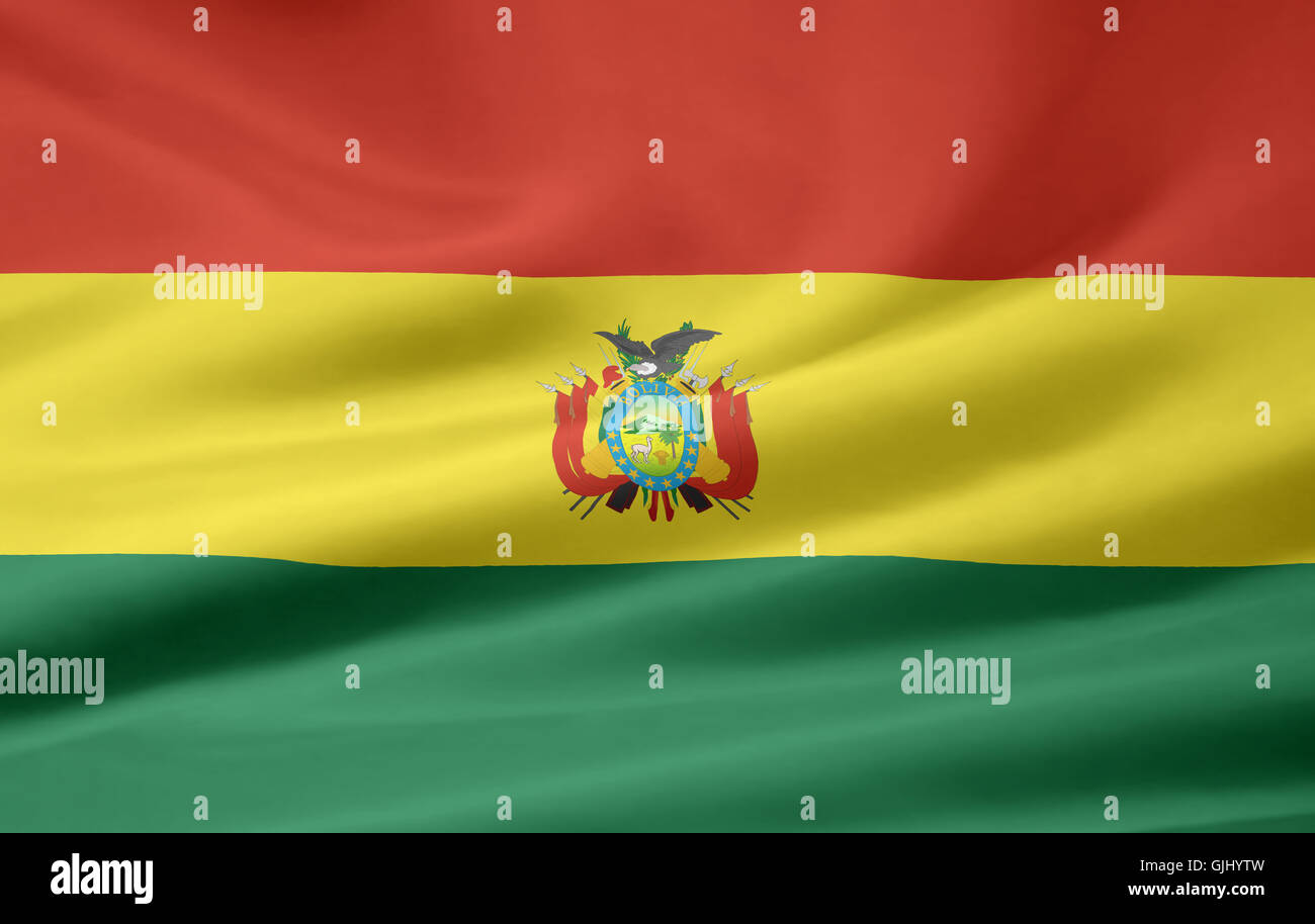 bolivianische Flagge Stockfoto