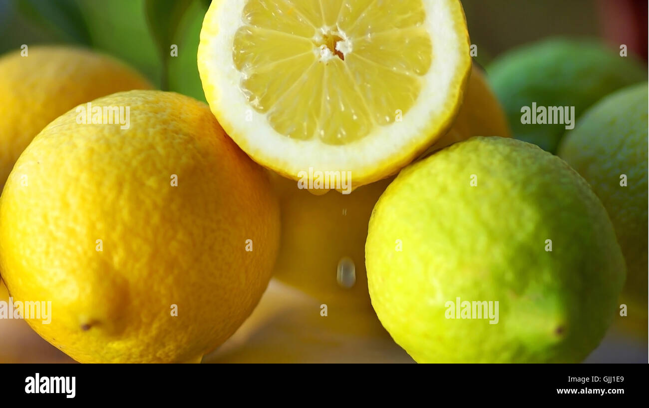 Gesundheit Obst Zitronen Stockfoto