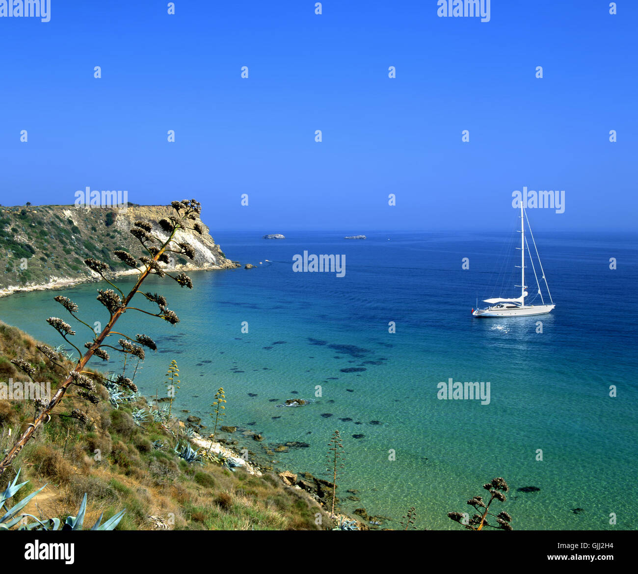 Griechenland-Strand-Meer Stockfoto