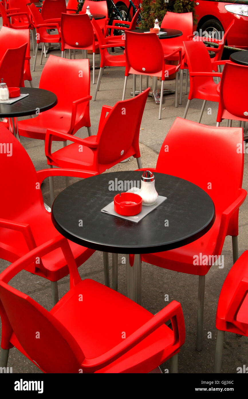 Café gehen Stühle Stockfoto