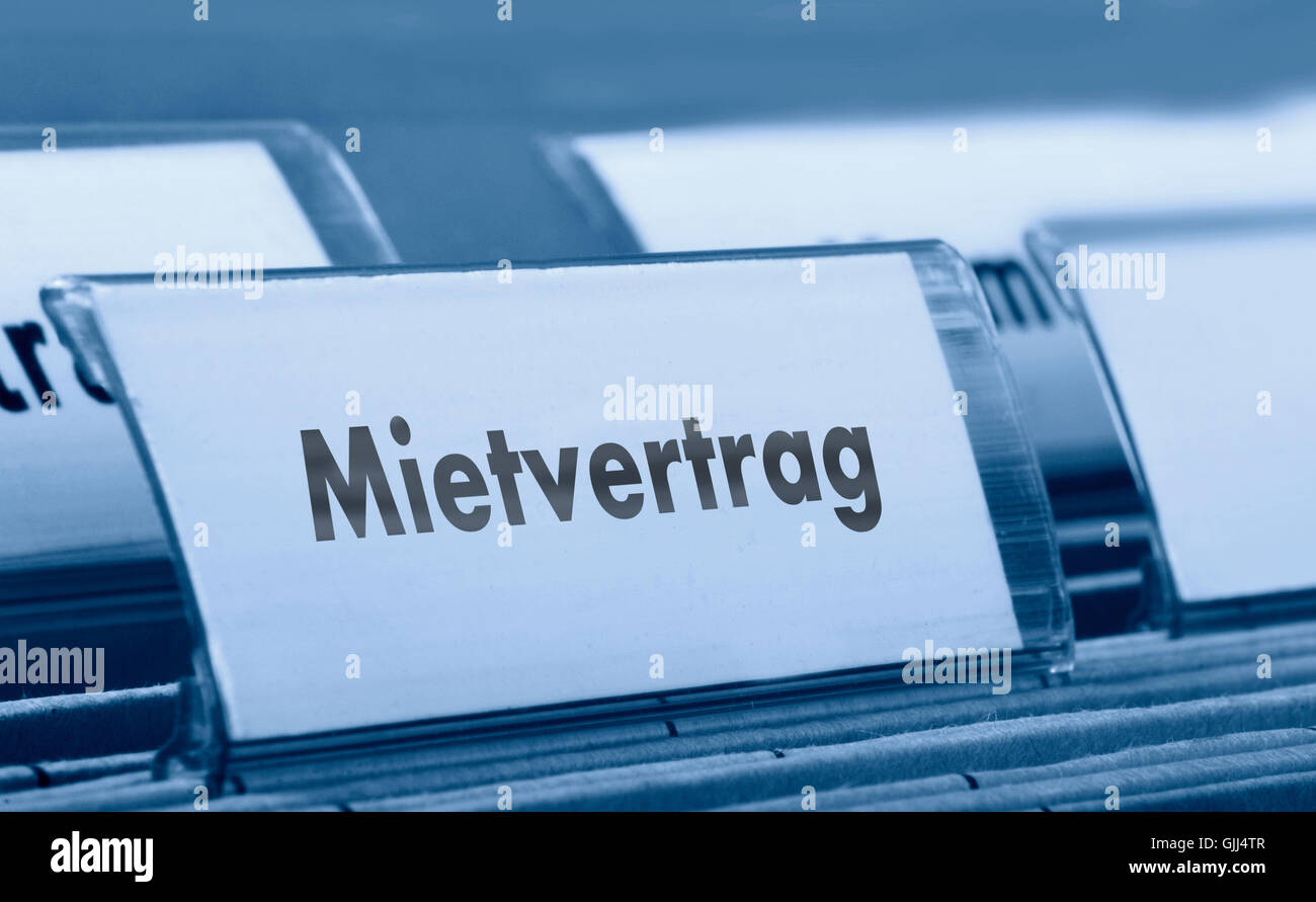 Mietvertrag Stockfoto