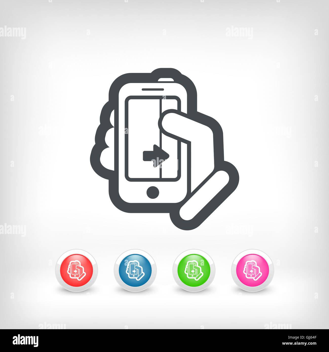 Touchscreen-Schiebe-Symbol Stock Vektor