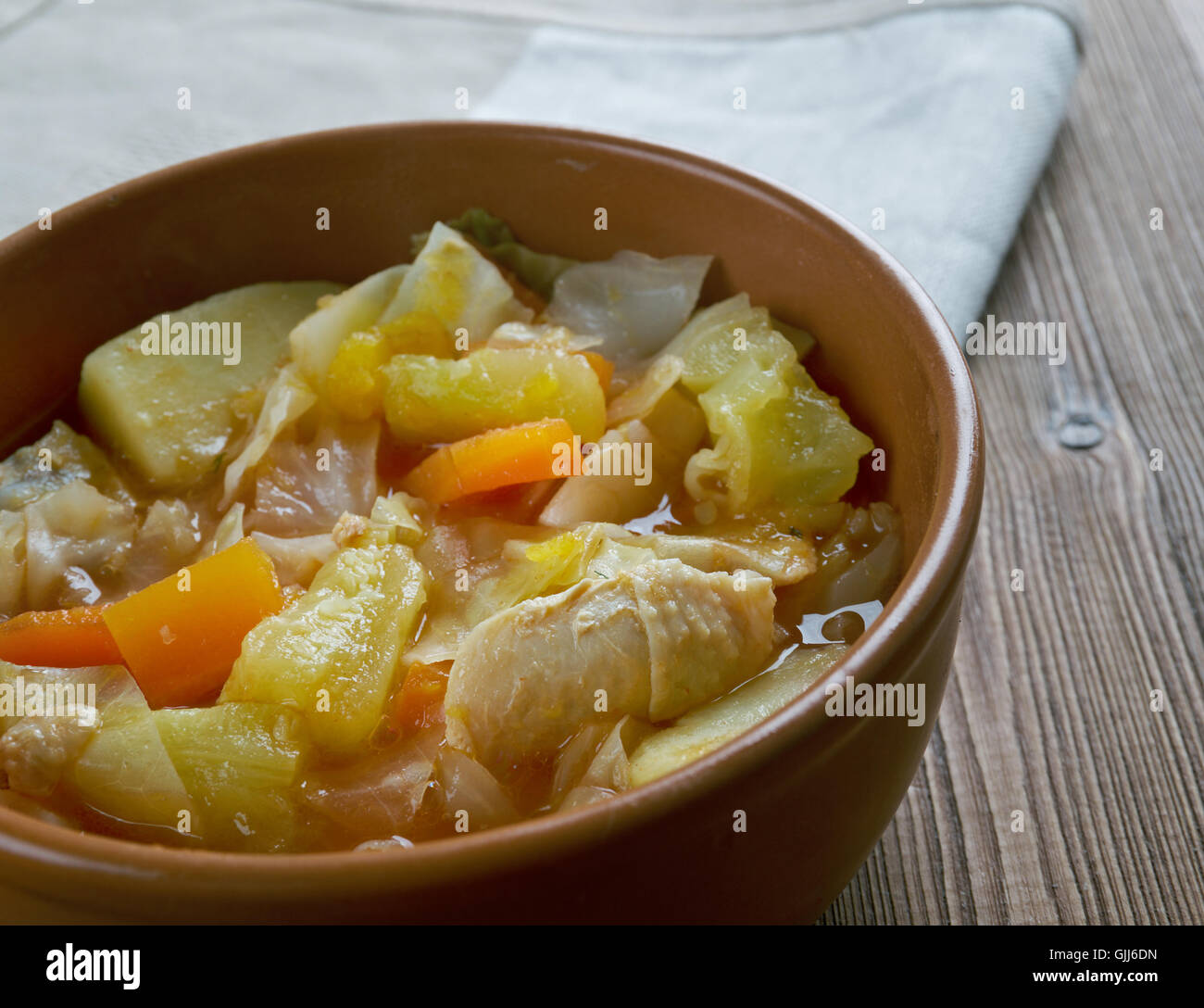 Southern Illinois Chowder dicker Eintopf oder Suppe. Küche des mittleren Westens Vereinigte Staaten. Stockfoto
