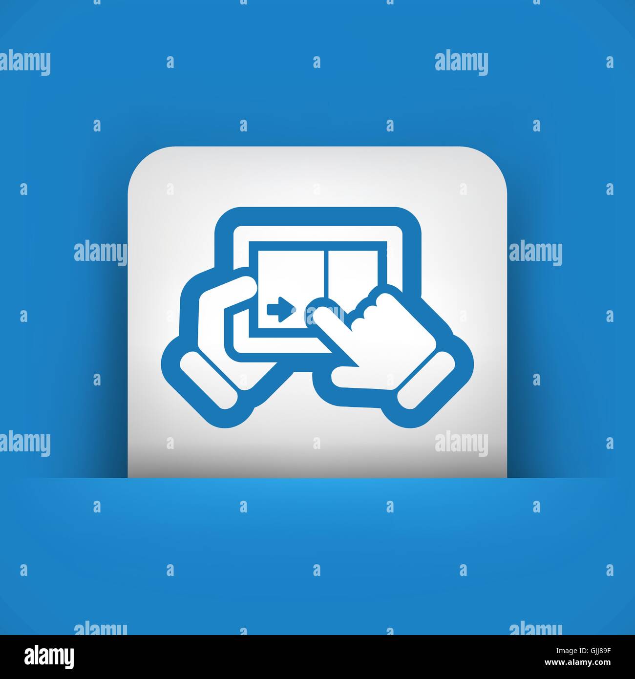 Touchscreen-Schiebe-Symbol Stock Vektor