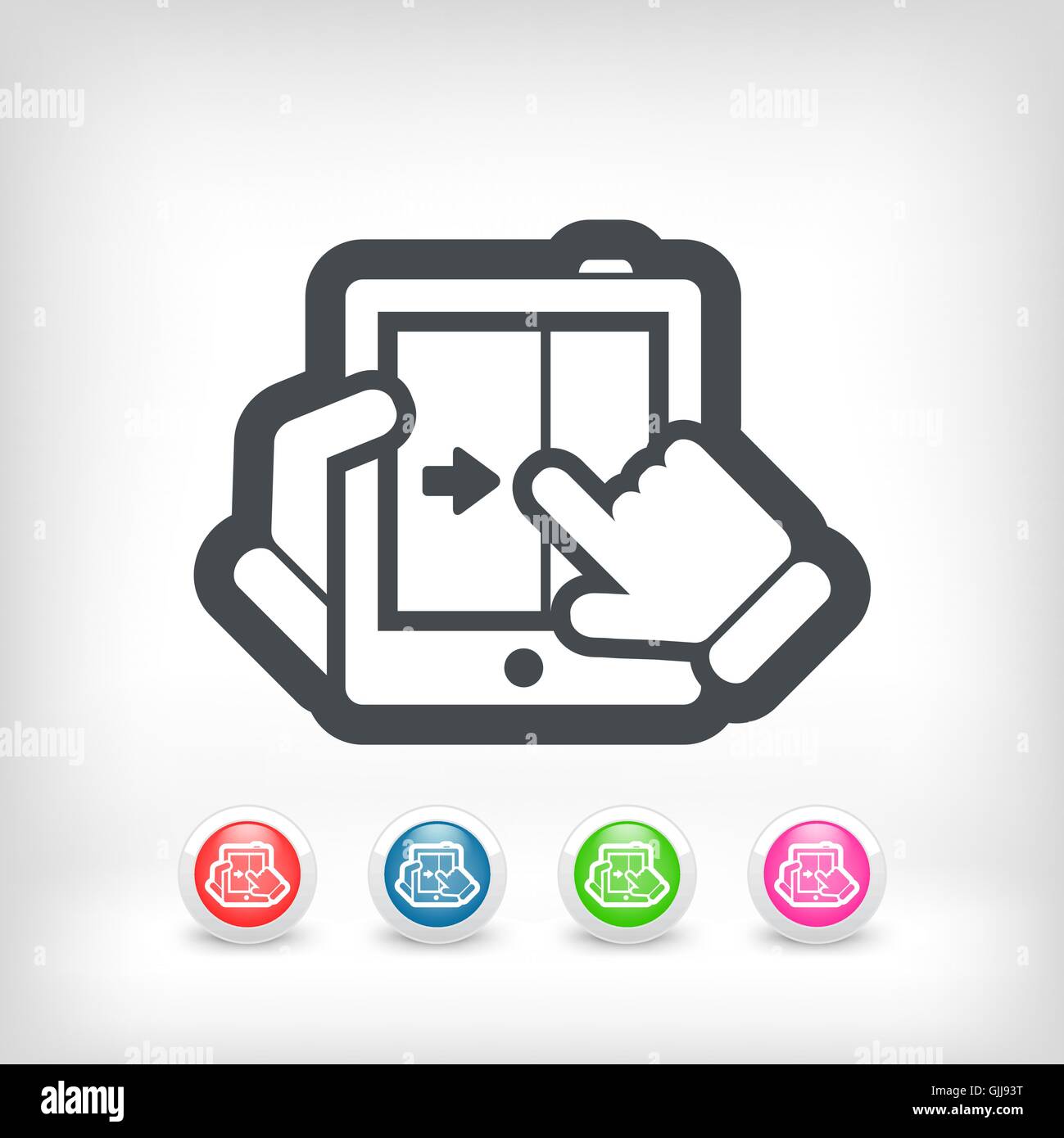 Touchscreen-Schiebe-Symbol Stock Vektor