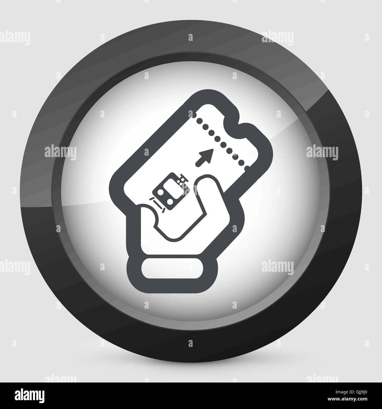 Zug Ticket-Symbol Stock Vektor