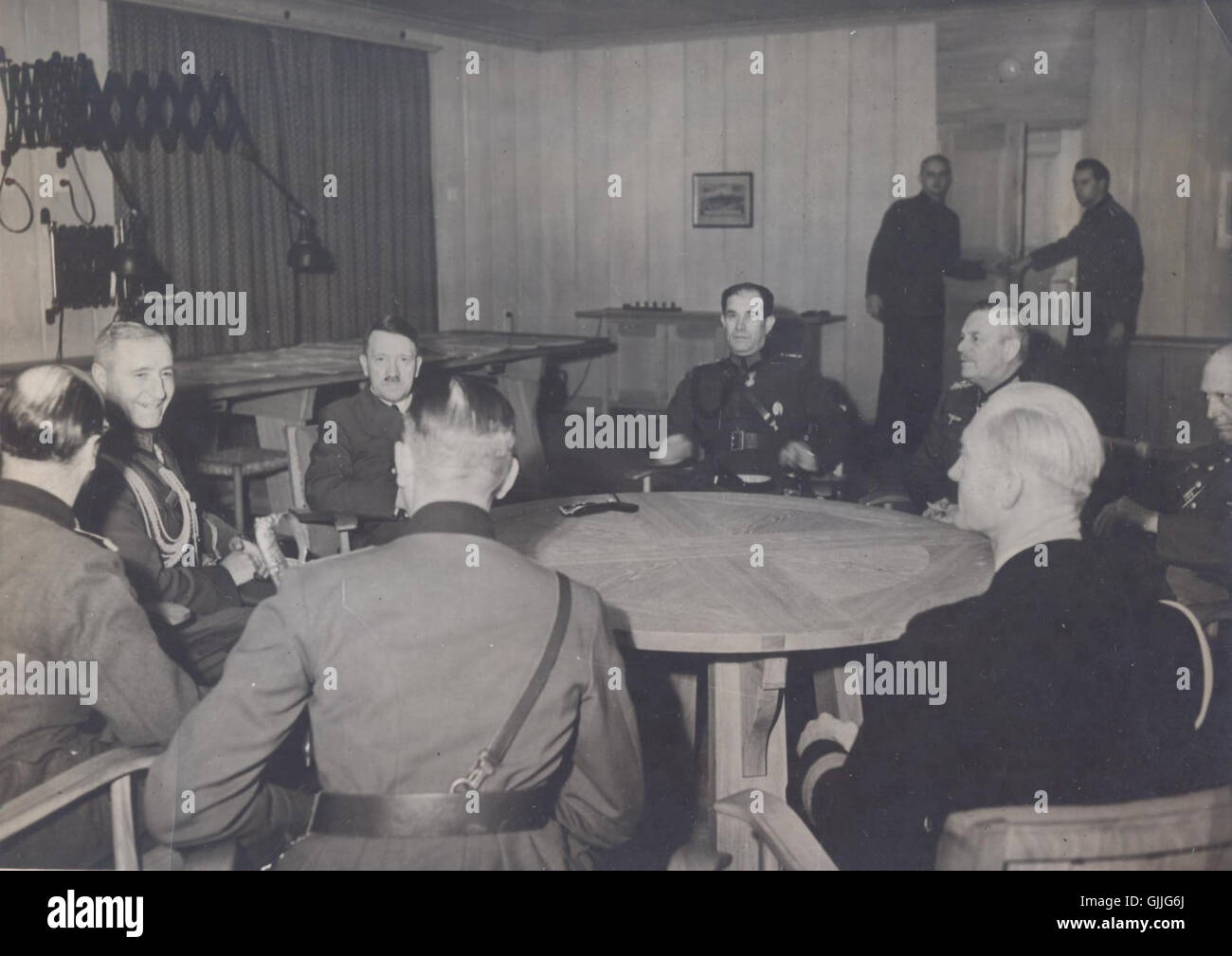 BASA 3K 15 391 1 Nikola Mikhov, Adolf Hitler und Wilhelm Keitel, 1943 Stockfoto
