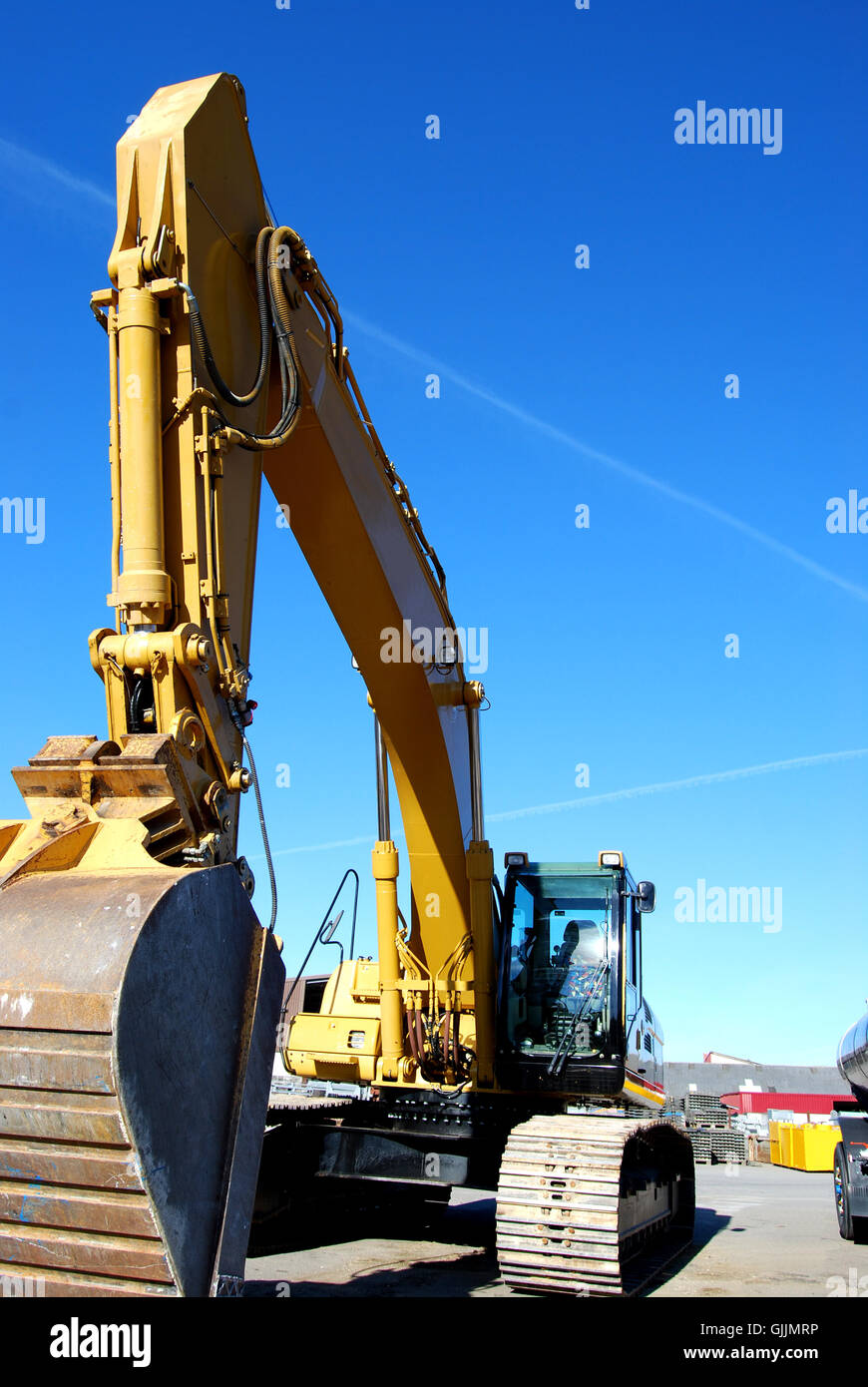 Aufbau der Maschine Bagger Bagger Stockfoto