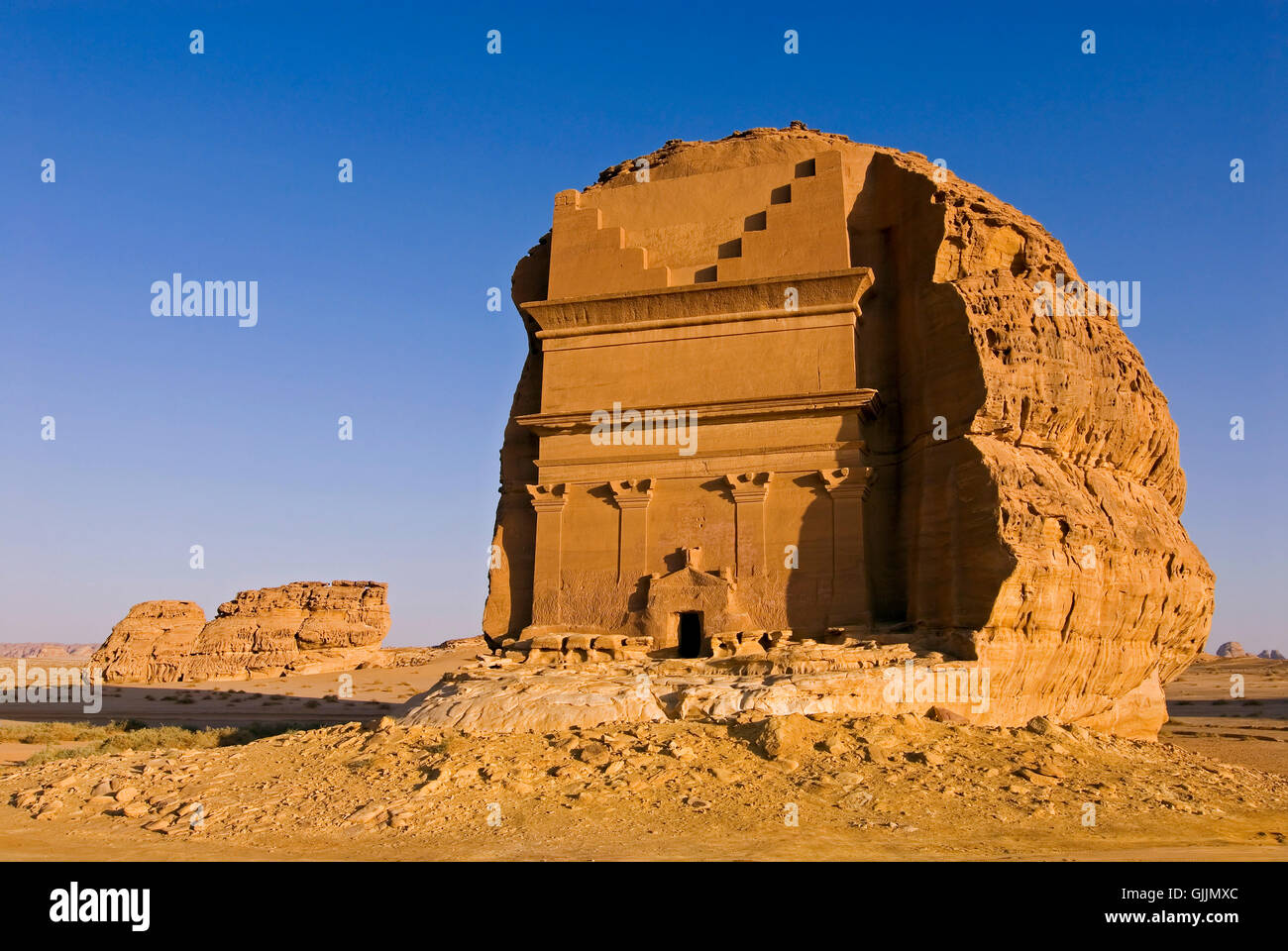 Nabataergrab, Madain Saleh, Saudi-Arabien Stockfoto