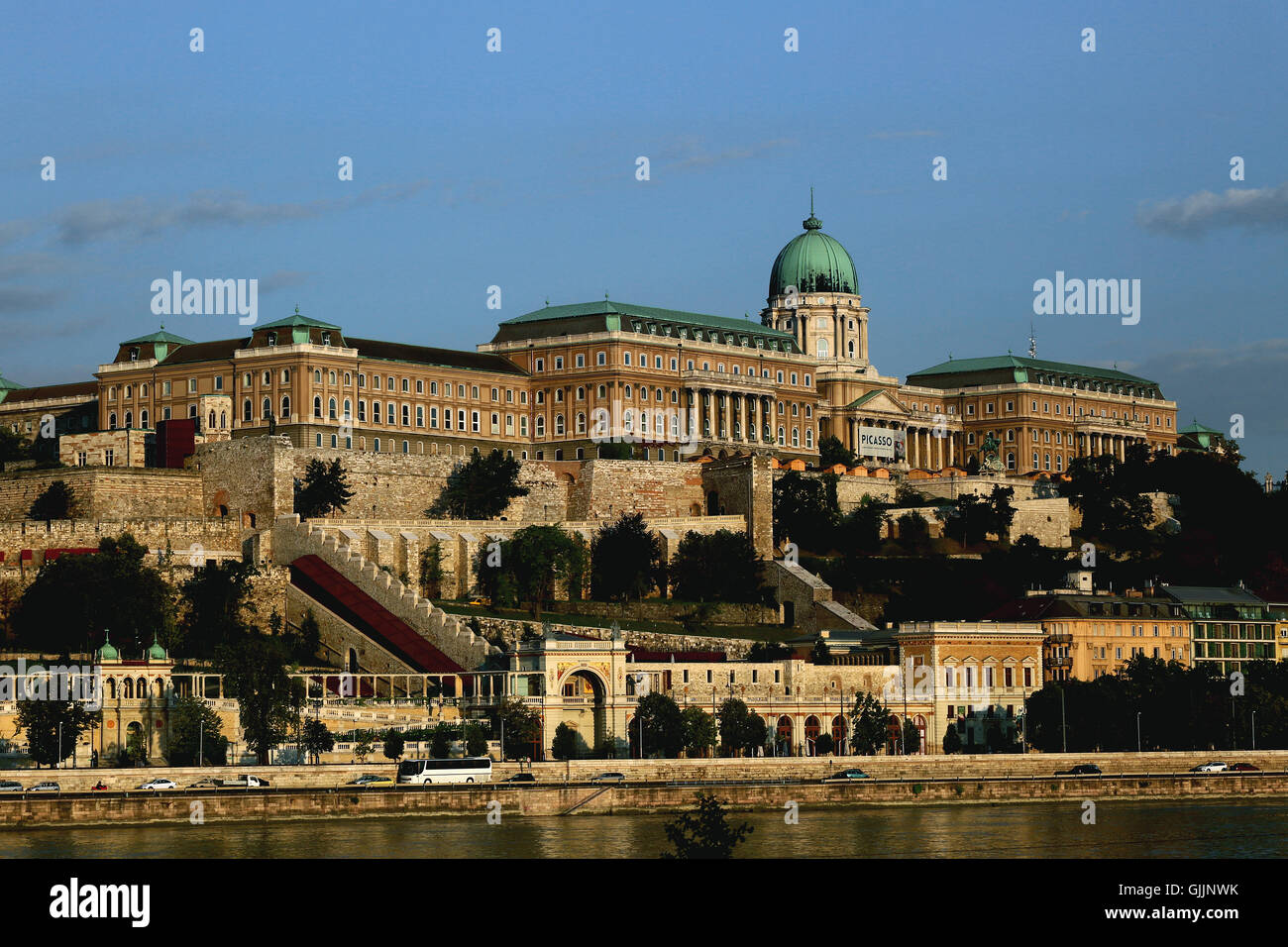 Buda Castle Hill mit der Donau, Budapest, Ungarn Stockfoto