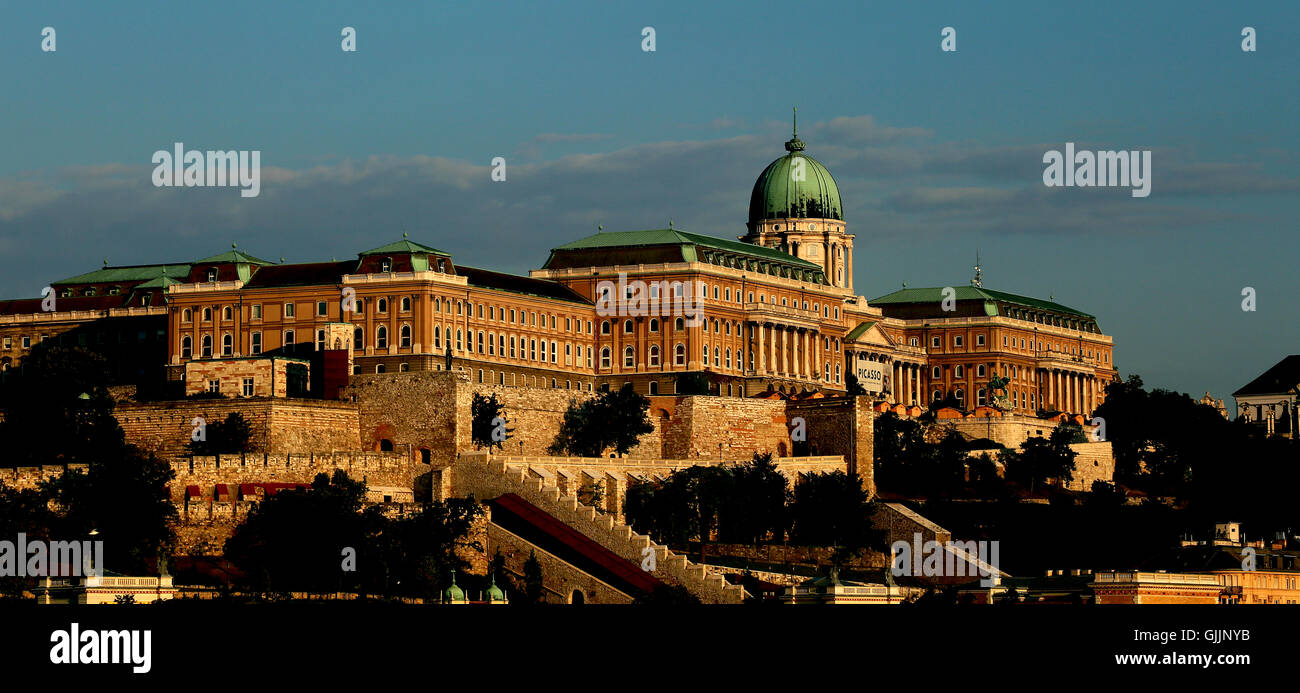 Buda Castle Hill mit der Donau, Budapest, Ungarn Stockfoto