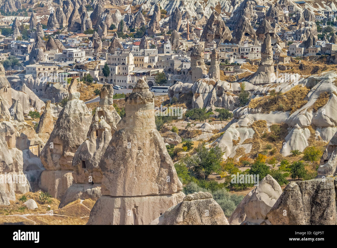 Göreme Tal Dorf Cappadocia Türkei Stockfoto