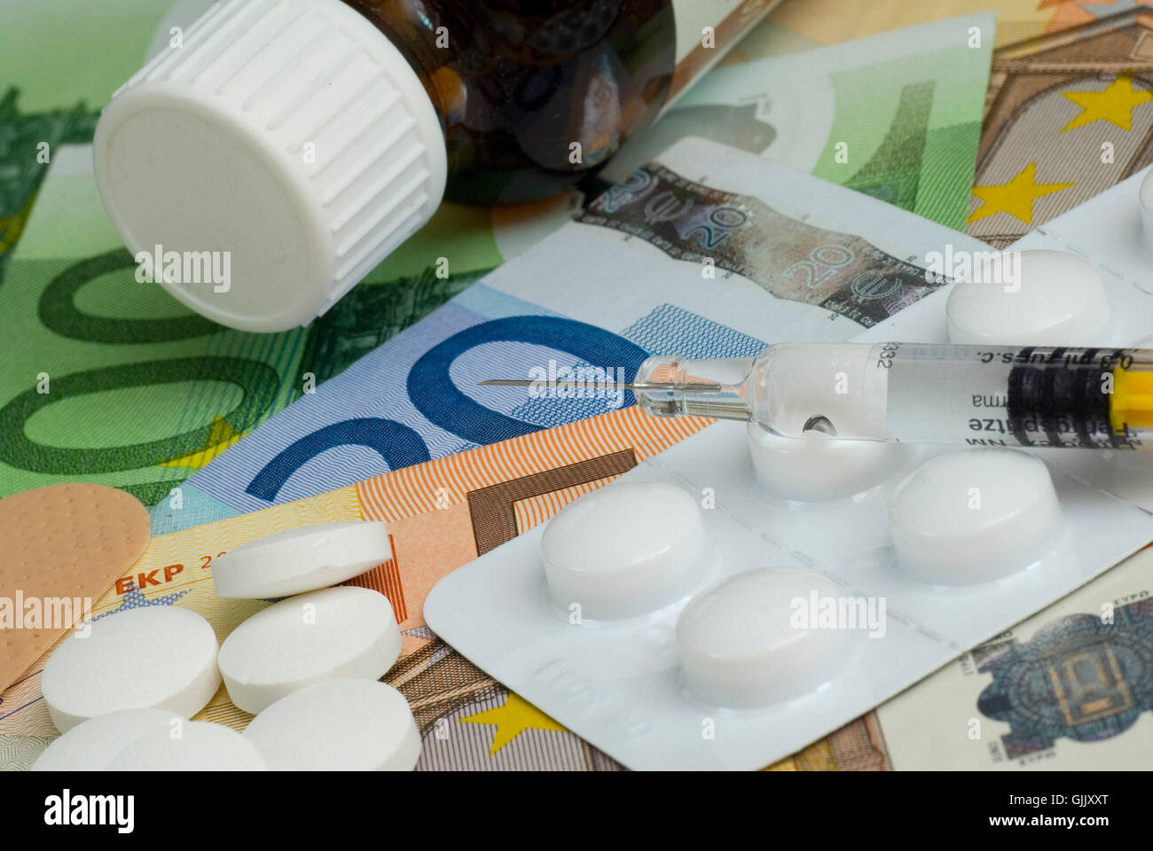 Gesundheitsreform Gesundheitswesen Tabletten Stockfoto