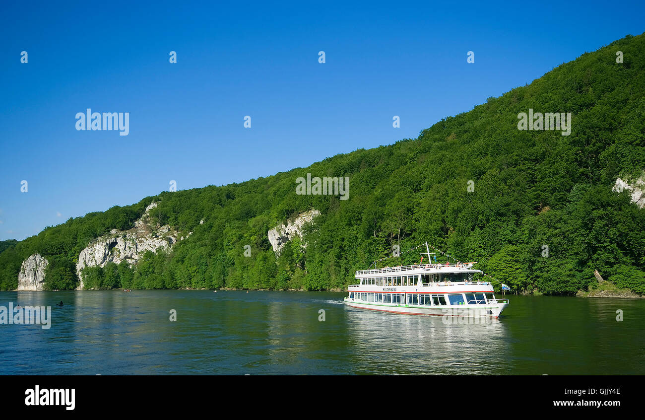 auf der Donau in Bayern Stockfoto