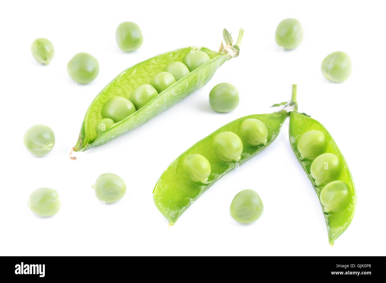 grüne Gemüse Erbsen Stockfoto