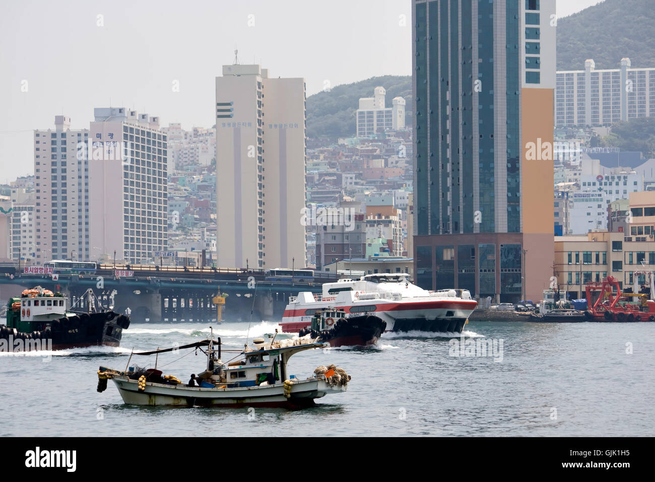 Busan Hafen Stockfoto