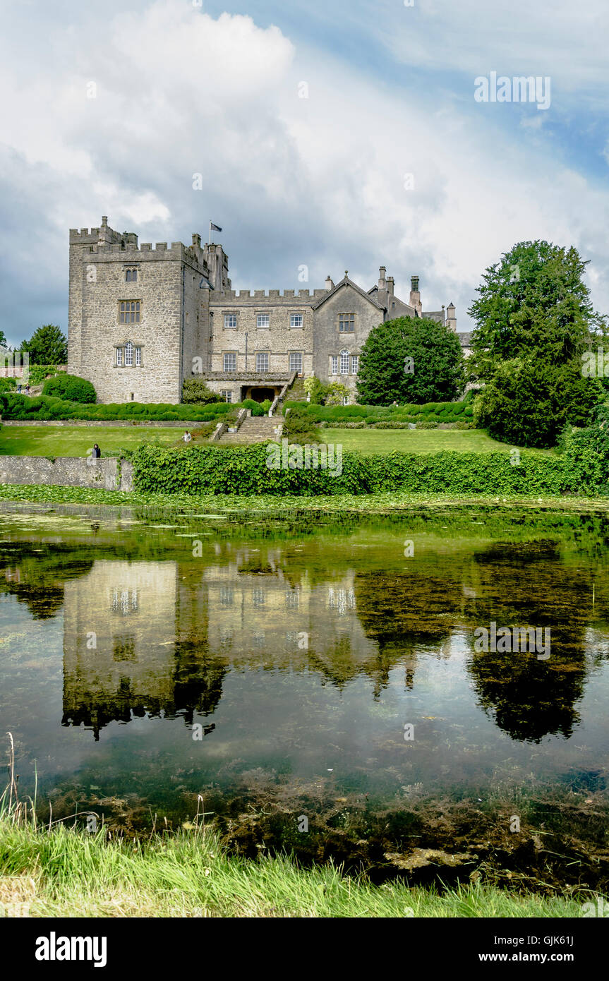 Sizergh mittelalterlichen Haus, Garten und Immobilien, Landschaft, National Trust, Lake district Stockfoto