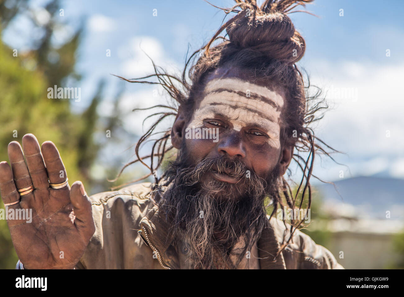 Nepal, Yogi Stockfoto