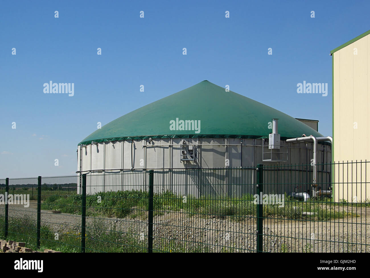 Pflanze-Gas-silo Stockfoto