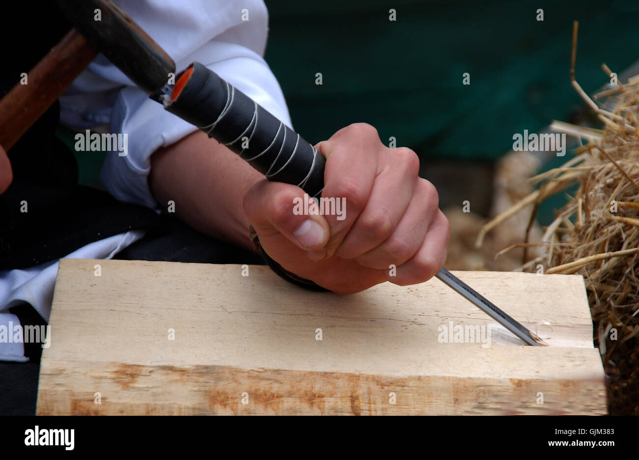 Hand Holz technische Stockfoto