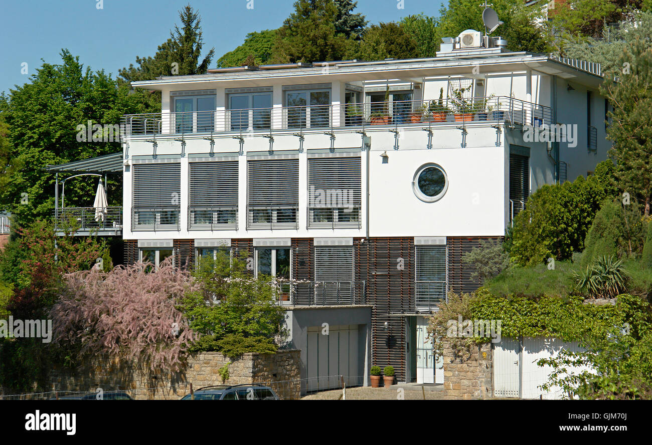 moderne villa Stockfoto