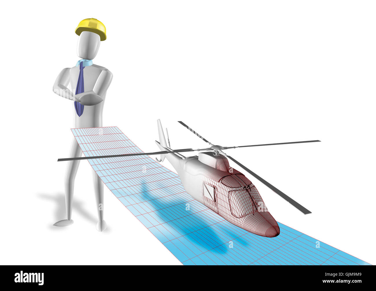 Engineering-elicopter Stockfoto