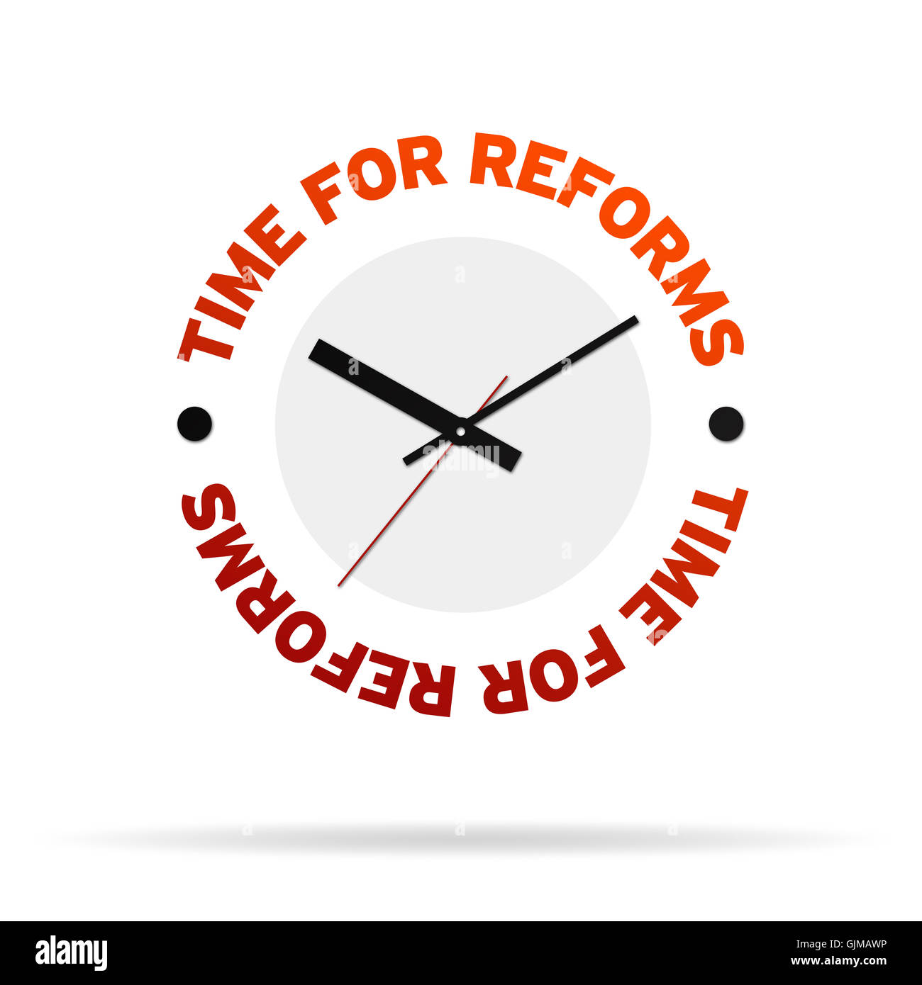 Zeit für Reformen Uhr Stockfoto
