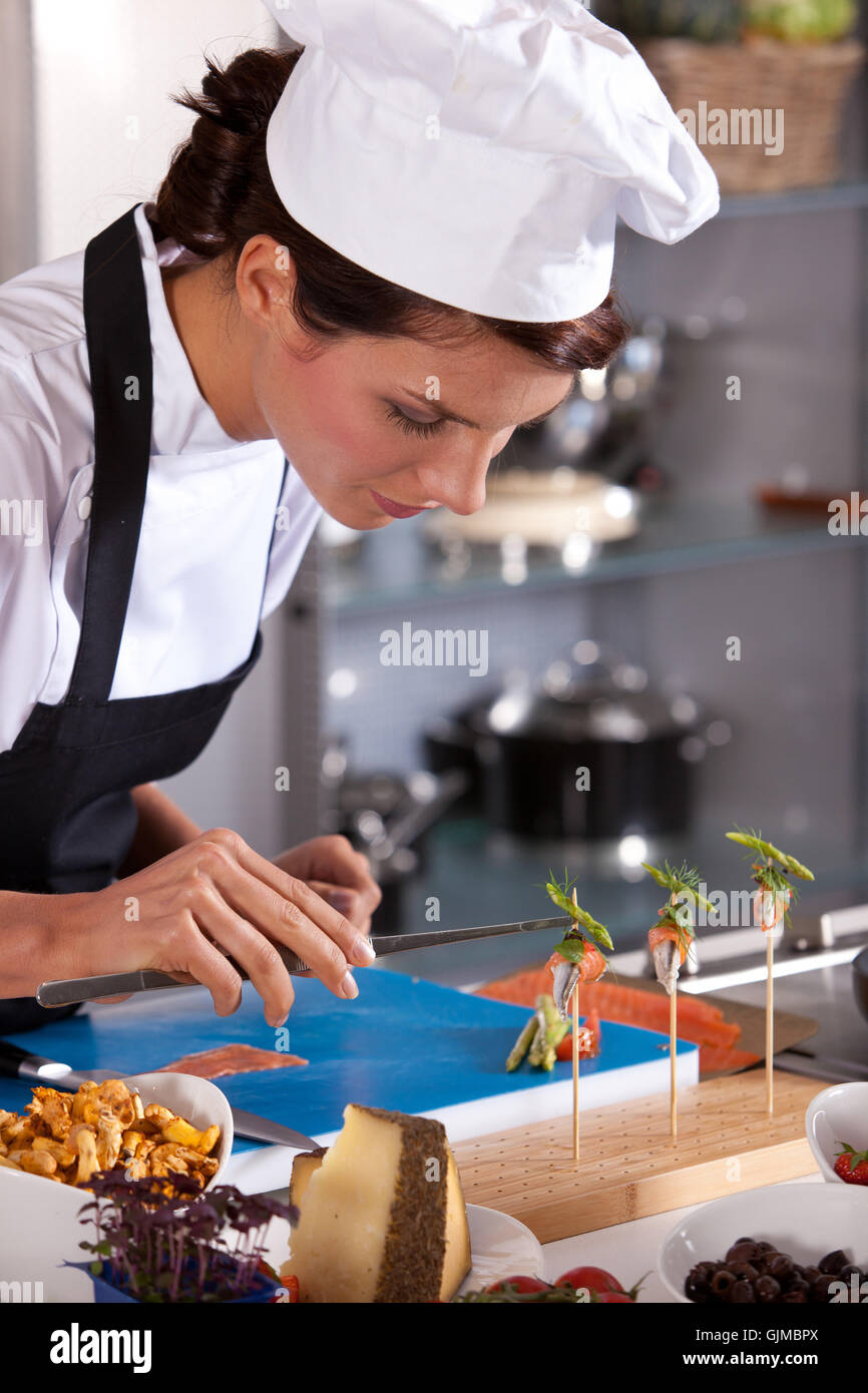 Koch ein Amuse styling Stockfoto