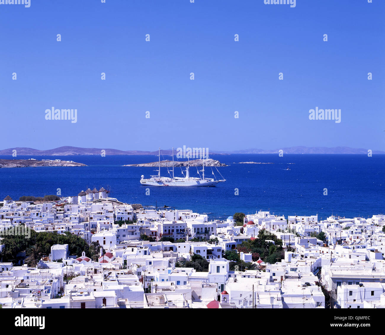 Griechenland leer blau Stockfoto