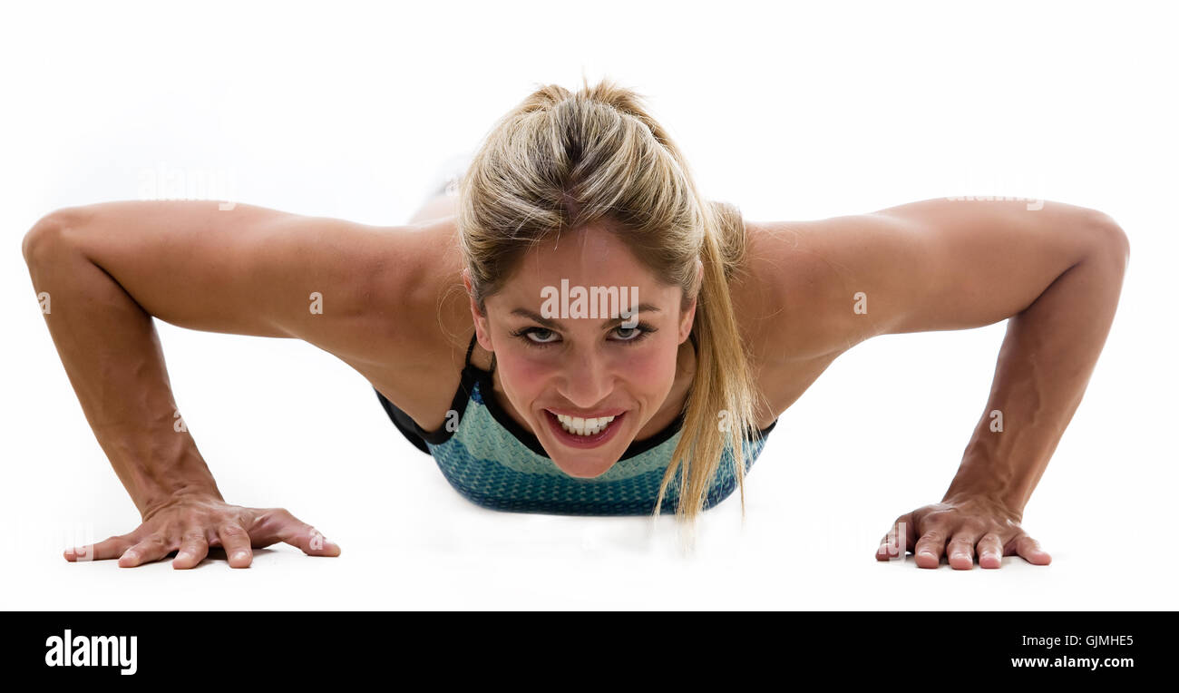 Frau aktiv fitness Stockfoto