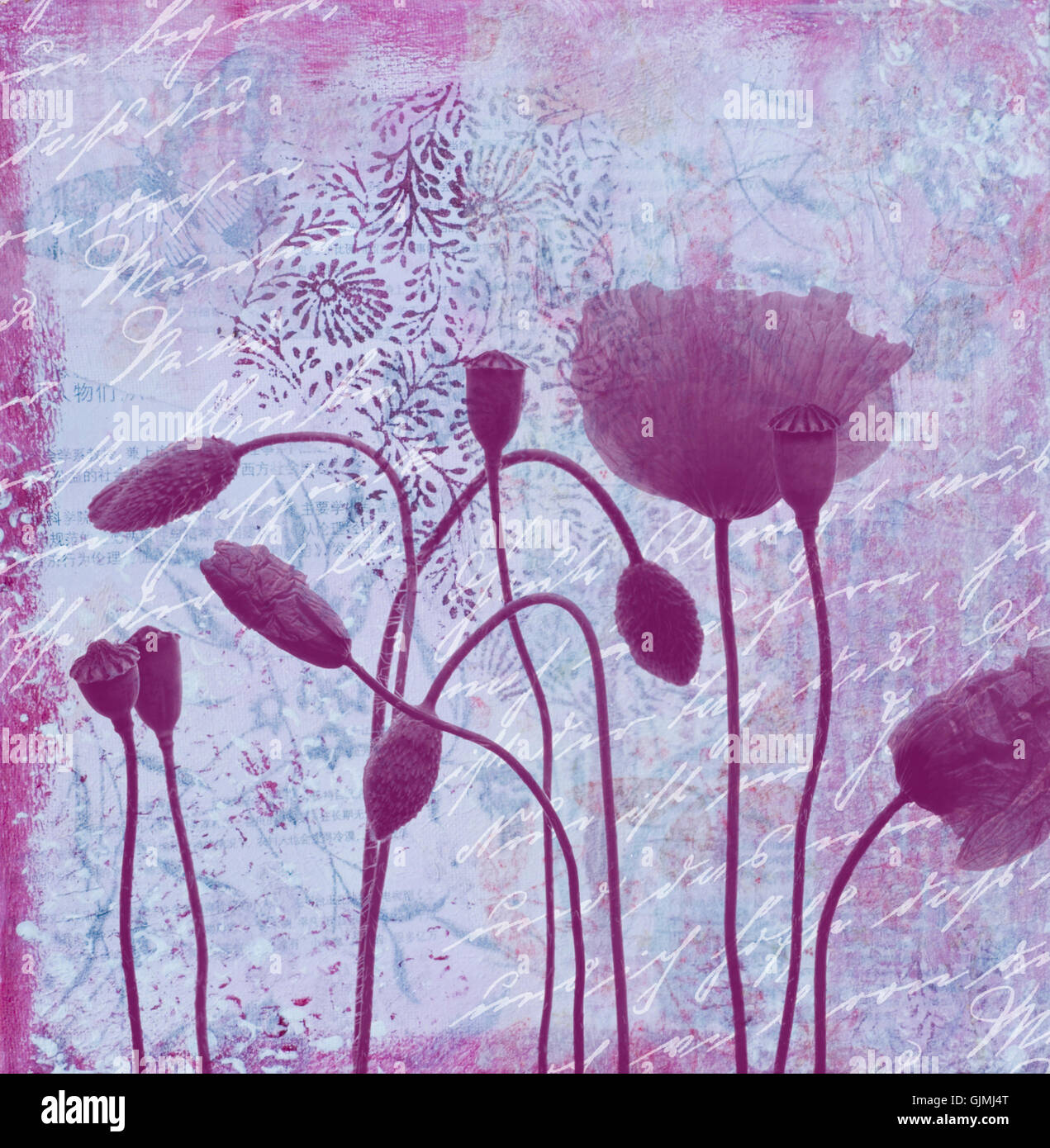 Blume Pflanze Malerei Stockfoto