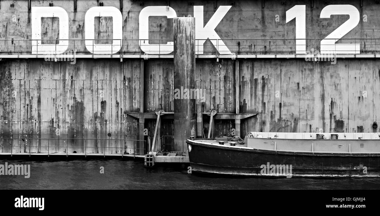 Industrie-Dock-hamburg Stockfoto