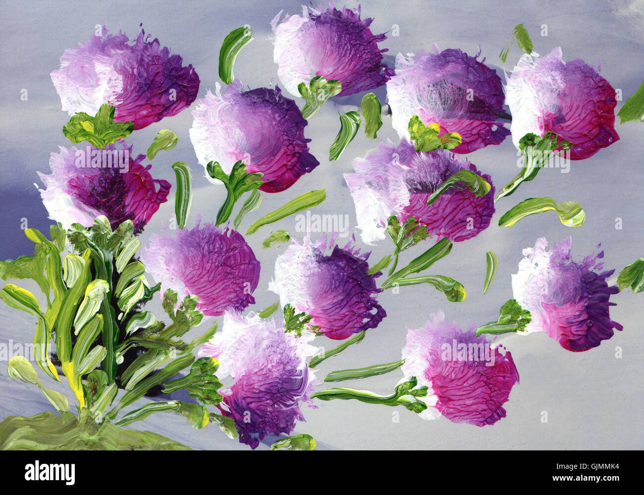 Gemalte Blumenbilder Blumen Bilder Malerei Burgstaller
