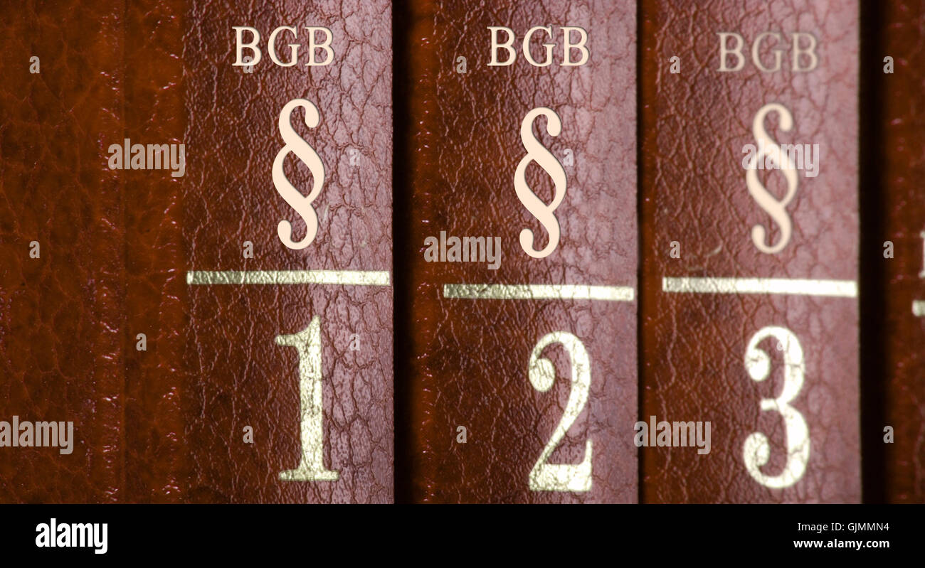 Bücher Recht Rechtsanwalt Stockfoto