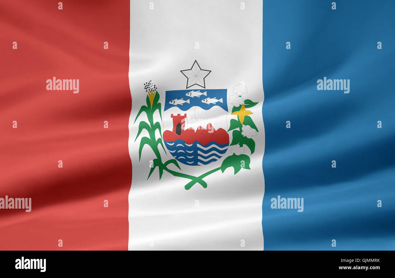 Flagge von Alagoas - Brasilien Stockfoto