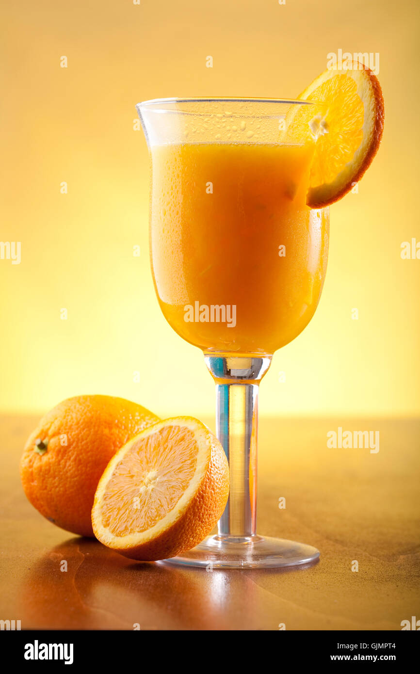 frisch gepresster Orangensaft Stockfoto