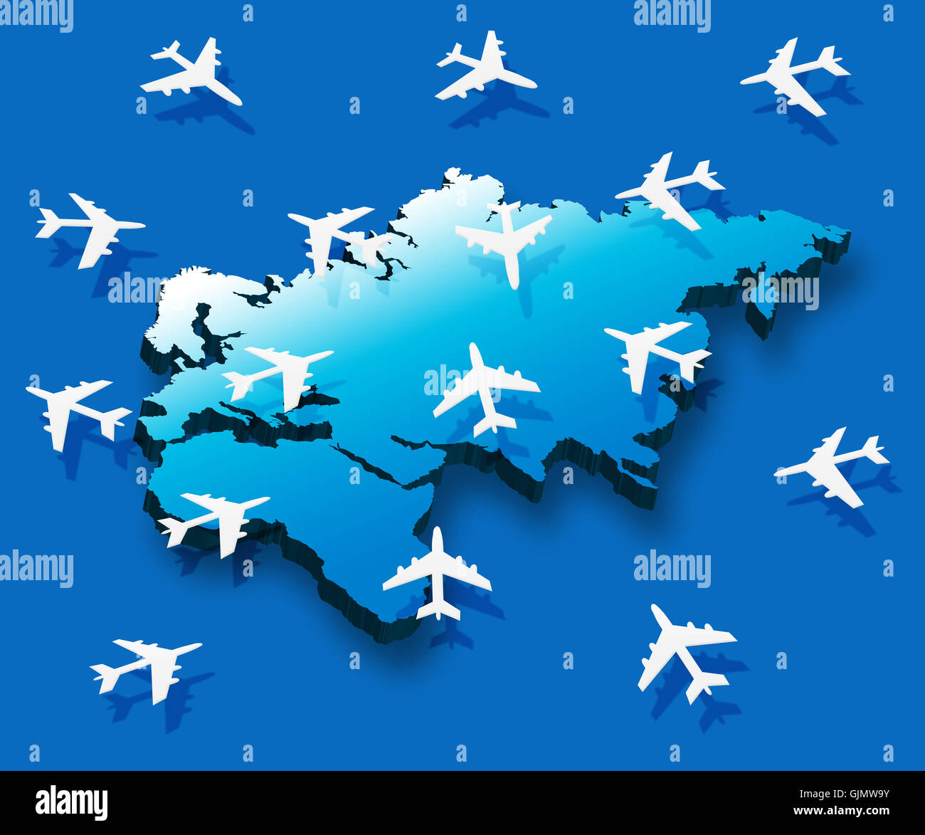 blaue Reisen Europa Stockfoto