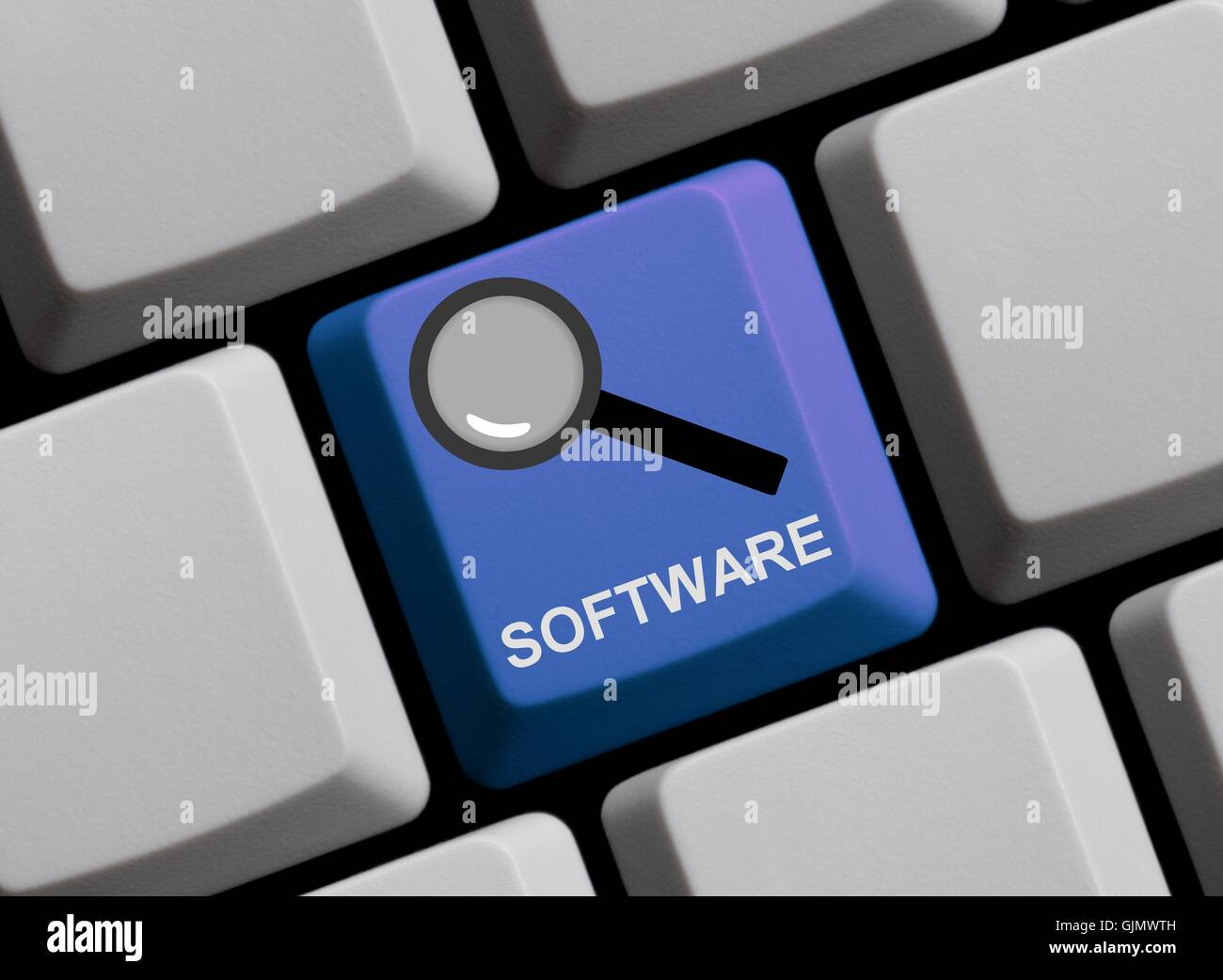 Suche Programme software Stockfoto