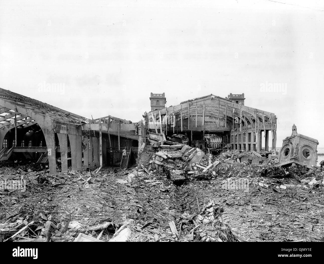 Cherbourg 1944 Gare Maritime 1 Stockfoto