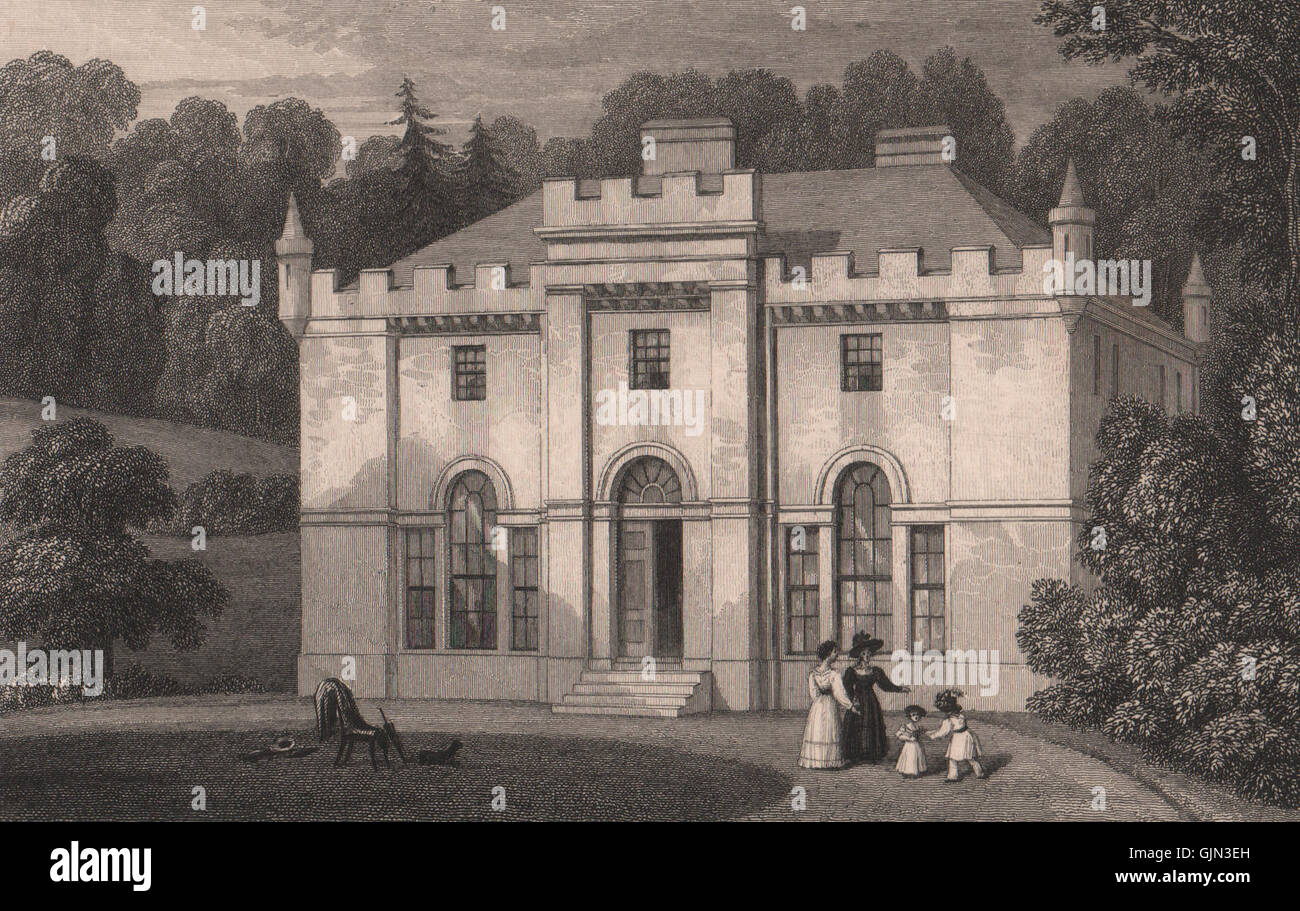 EDINBURGH-UMGEBUNG. Einsiedelei des Geflechts. Schäfer, antique print 1833 Stockfoto