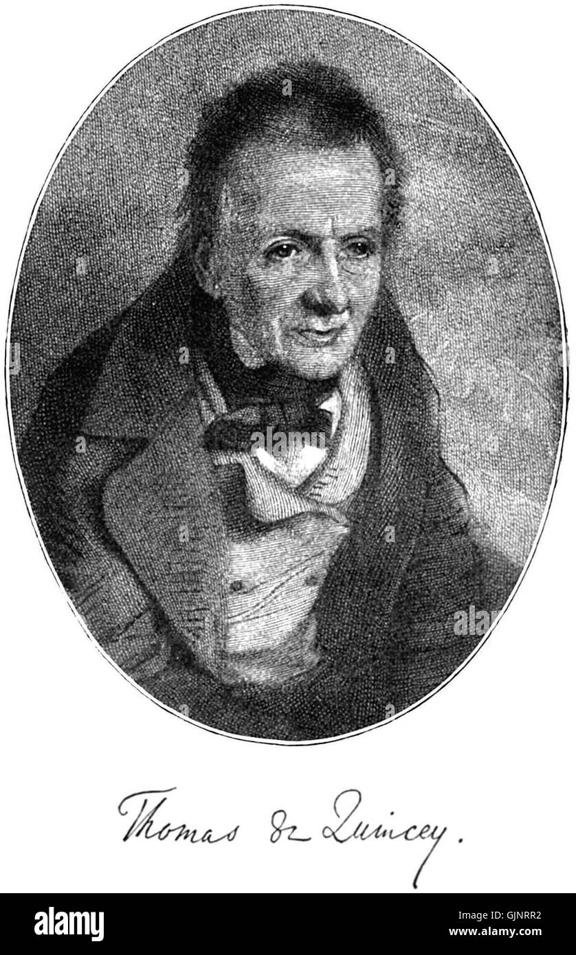 Thomas de Quincey Project Gutenberg eText 16026 Stockfoto