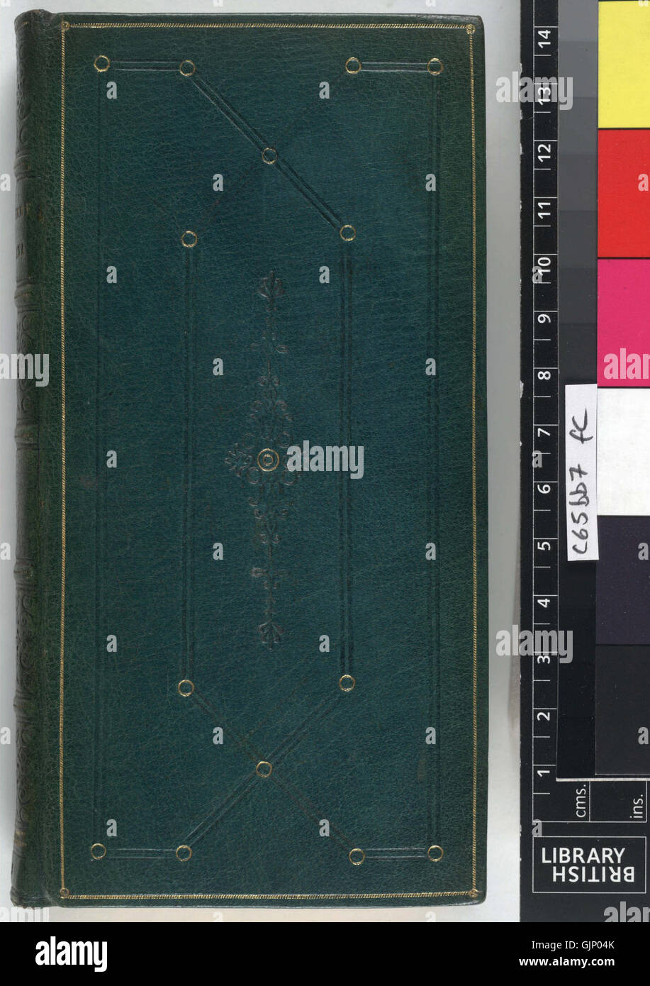 Das obere Cover einer italienischen Ausgabe von „La Gerusalemme Conquistata“ (das eroberte Jerusalem), einem epischen Gedicht, das die Kreuzzüge erzählt und seine Veröffentlichung aus dem 16. Jahrhundert zeigt. Stockfoto