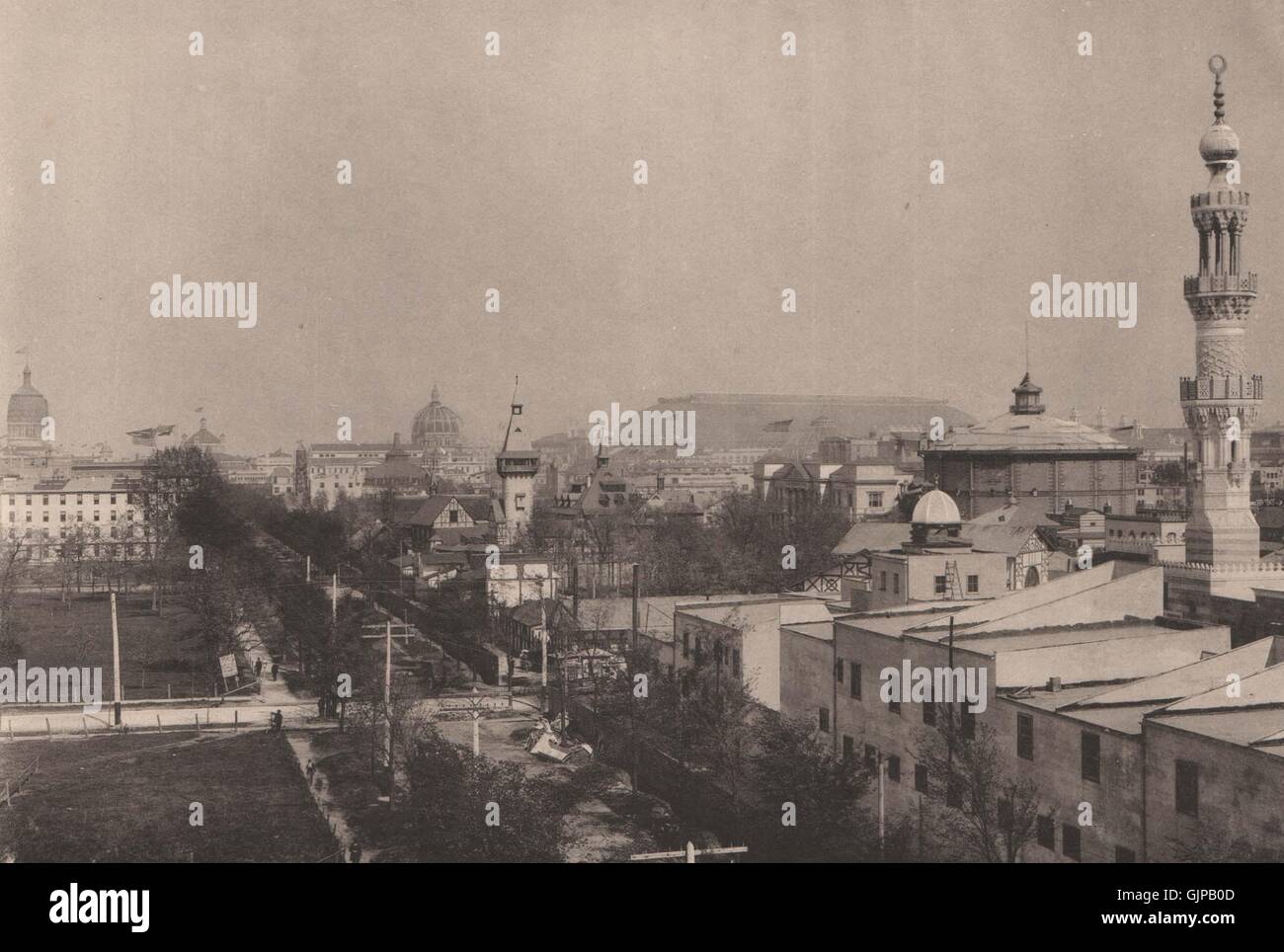 Die Weltausstellung & Plaisance von 59th Street, Chicago. Albertype drucken 1893 Stockfoto