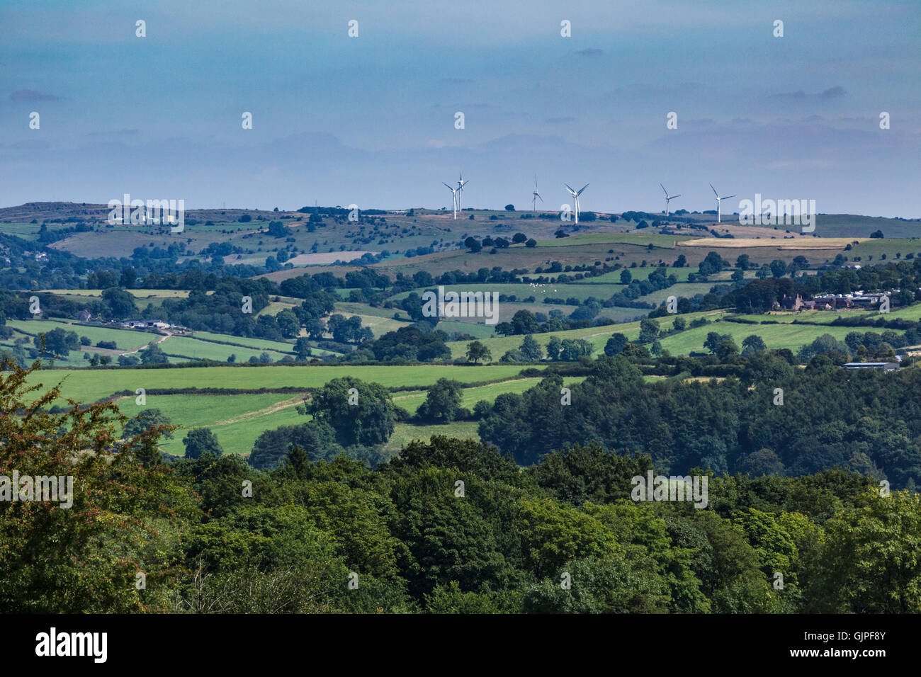 Staffordshire Landschaft an einem Sommertag Stockfoto