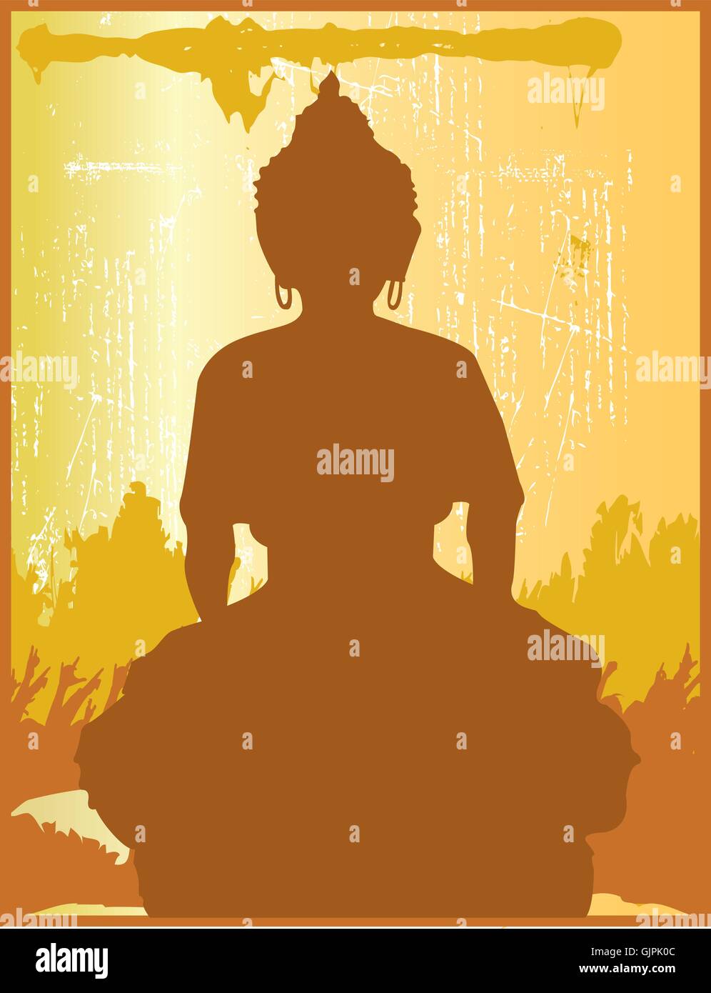 Golden Buddha Stock Vektor