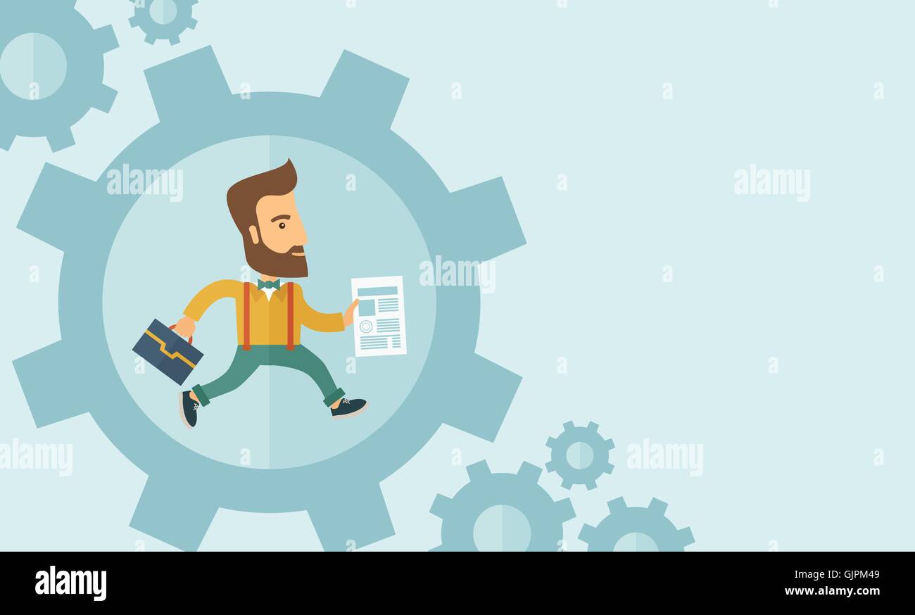 Geschäft in Aktion. Stock Vektor