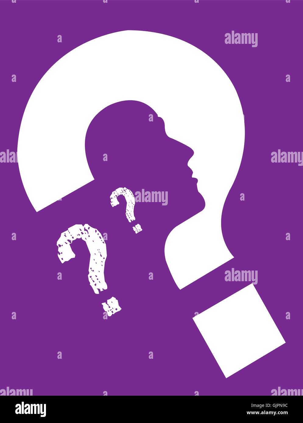 Personenschutz-lila Stock Vektor
