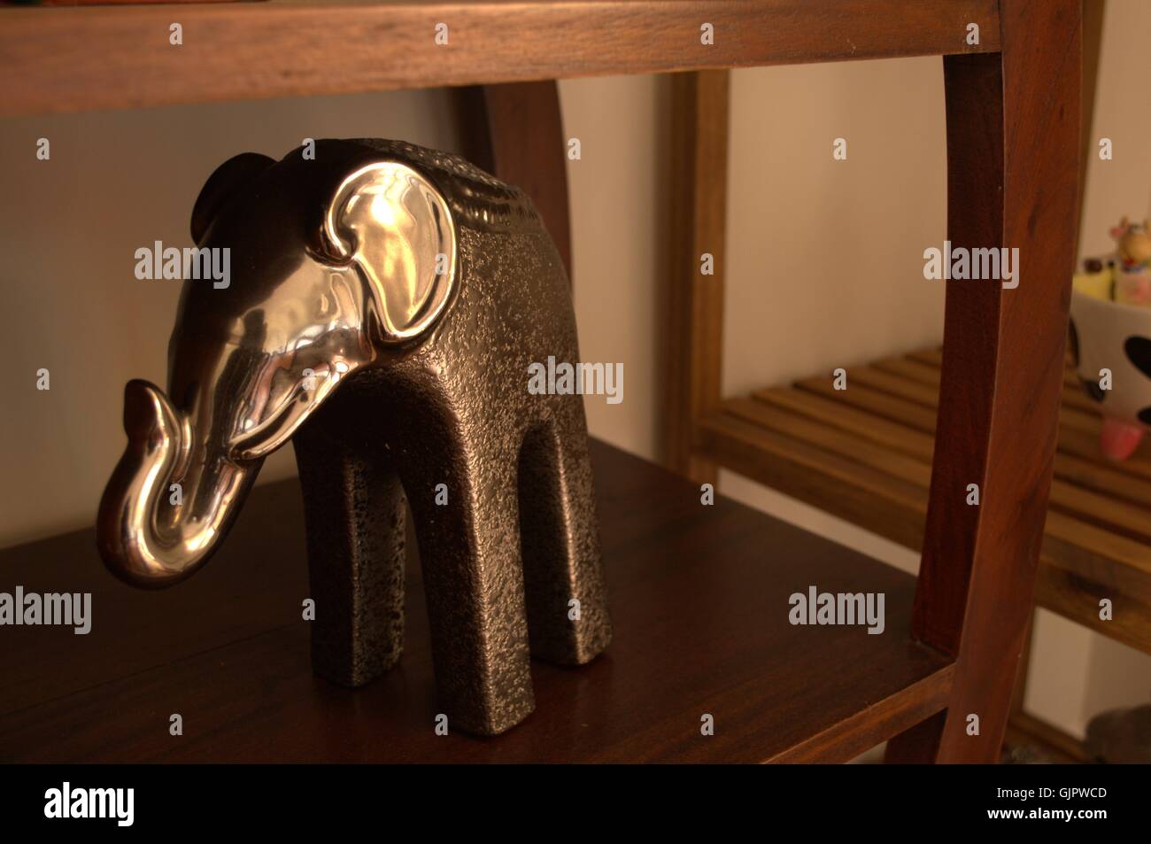 Ausgezeichnetes Image ein Schauobjekt Silber Elefant Stockfoto