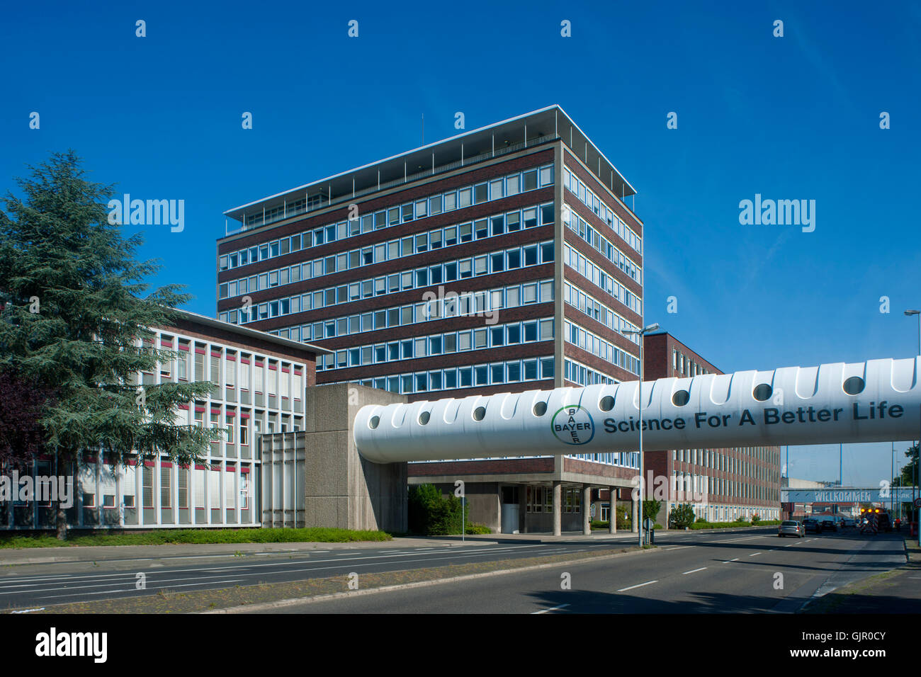 Deutschland, Chempark, Bayer AG, Leverkusen, Friedrich-Ebert-Straße Stockfoto